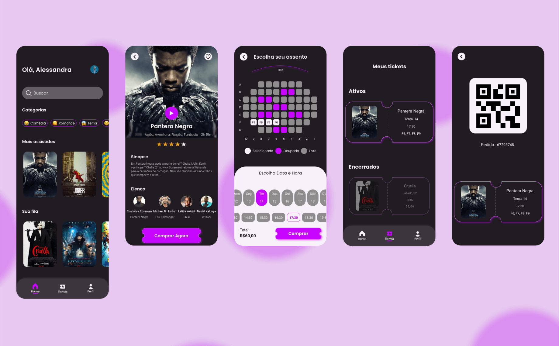 Cinema App — Experiência Mobile